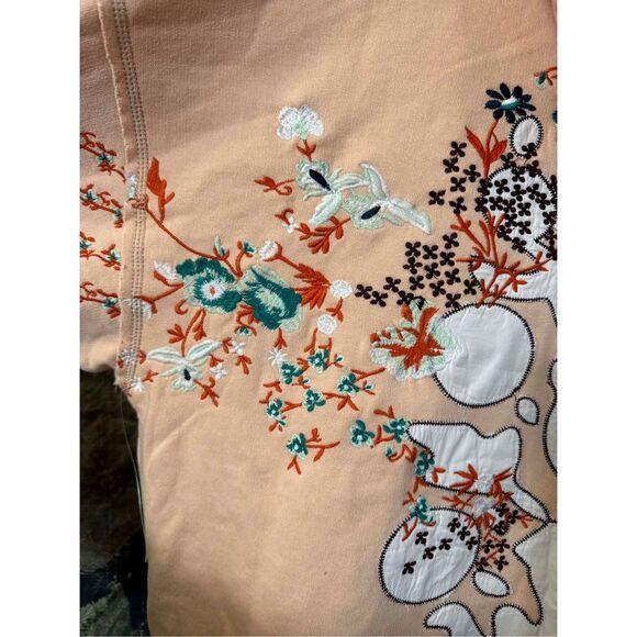 Free People At My Best Embroidered Hoodie Size M - Picture 10 of 11